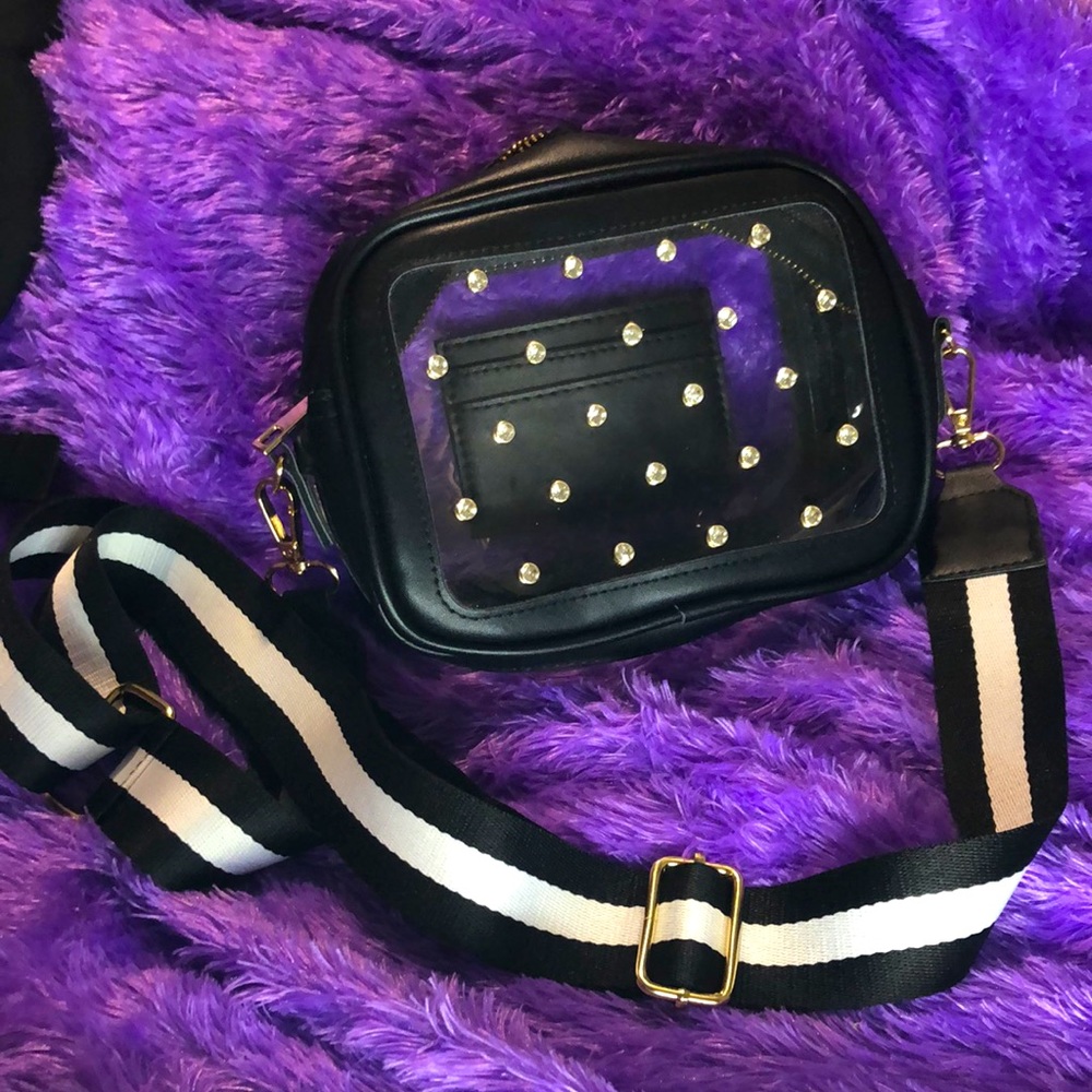 Black Clear- Rhinestone Purse.